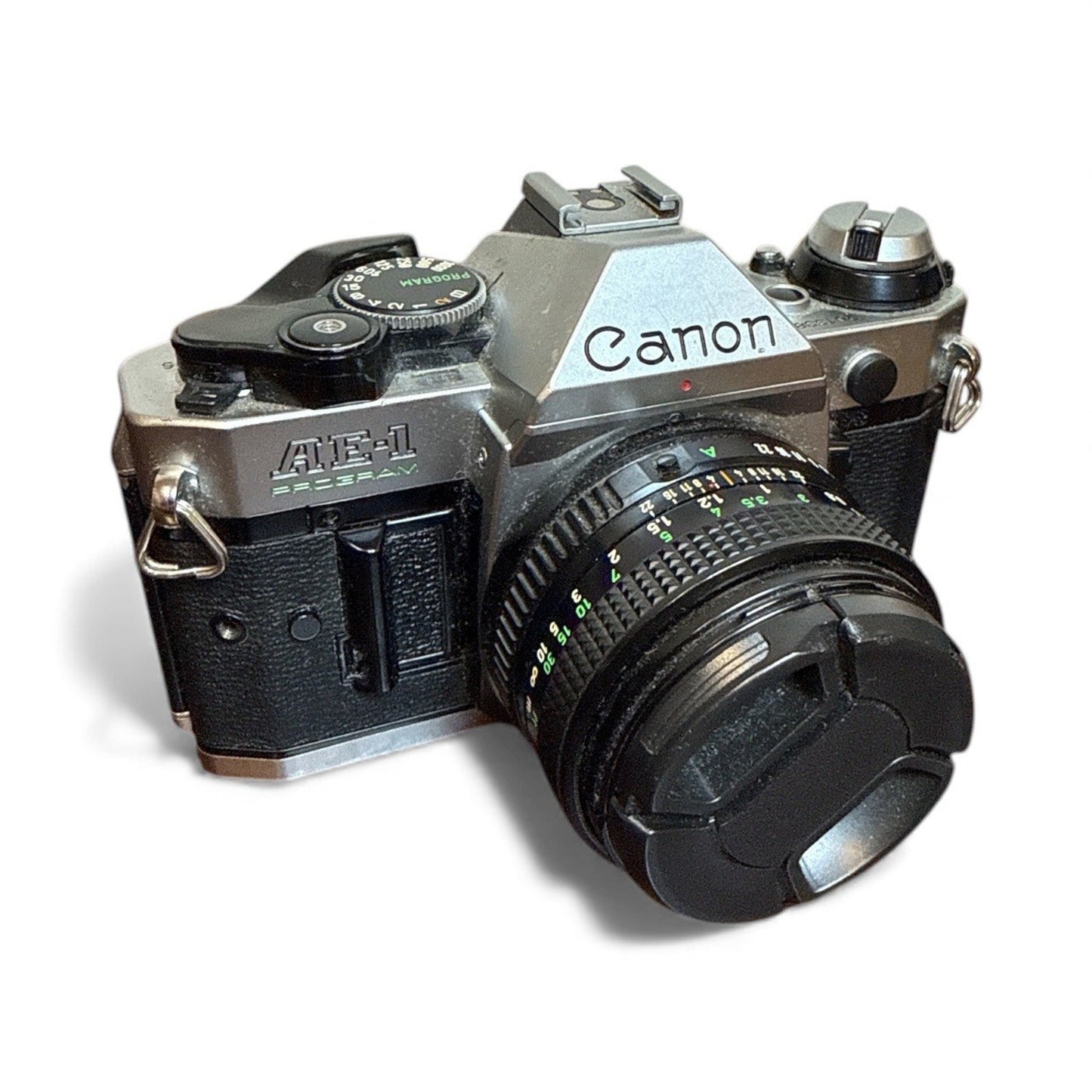 Canon AE-1 Program 35mm SLR Film Camera w/ Canon FD 50mm 1:1.8 Lens Pre-owned