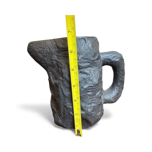 Vintage ML 1882 England Rustic Stone Jug Pitcher Figural Pottery "Rock" Design