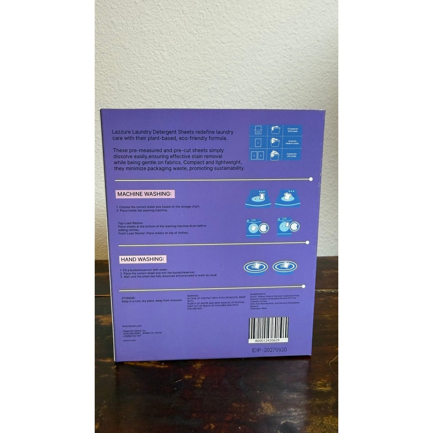 Eco Sheets Lavender Scent Laundry Detergent Sheets 64 Count Lazzure