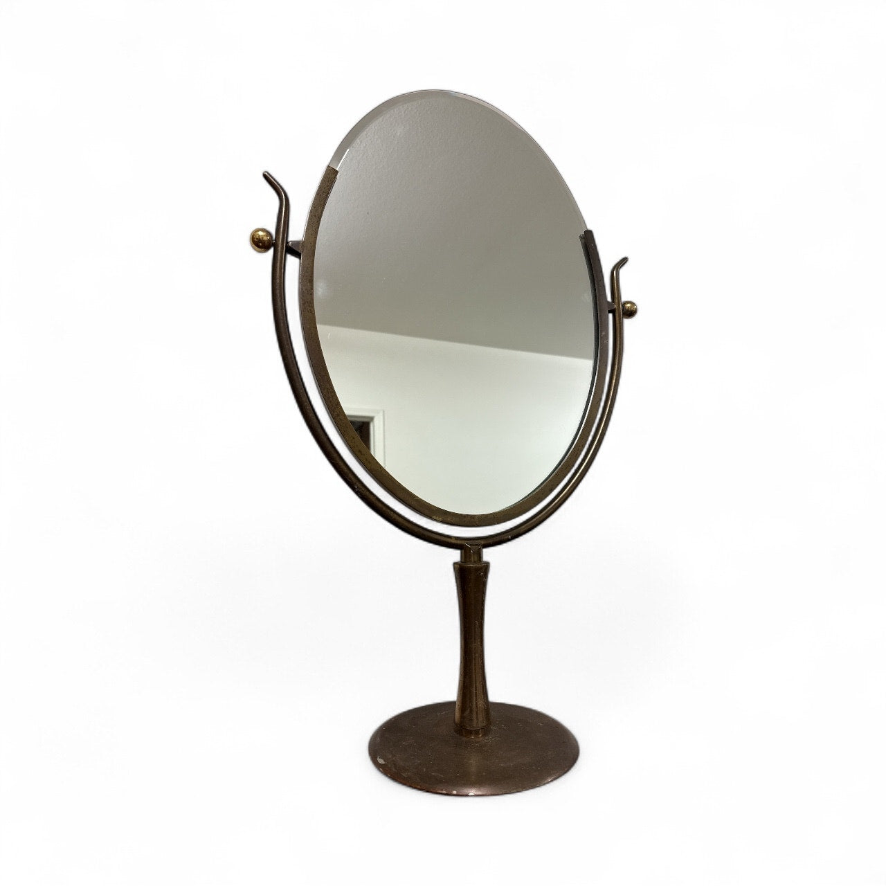 Vintage Brass Vanity Mirror